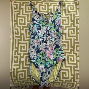 Lilly Pulitzer Isle Lattice One Piece Swimsuit - Size 8